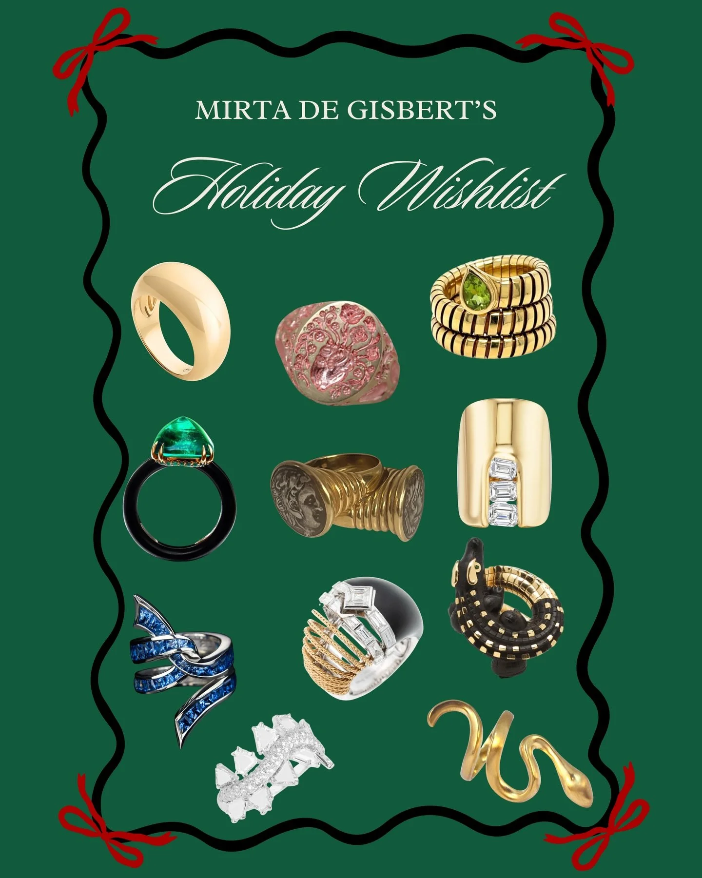 RINGS ARE MY LOVE LANGUAGE, SO FOR THIS WEEK&rsquo;S HOLIDAY WISHLIST EDITION, I COULDN&rsquo;T STOP AT 8 PIECES.

As a kid, I used to tell my mom I wished I had more than two hands just so I could wear more rings. They&rsquo;re a statement, they&rsq