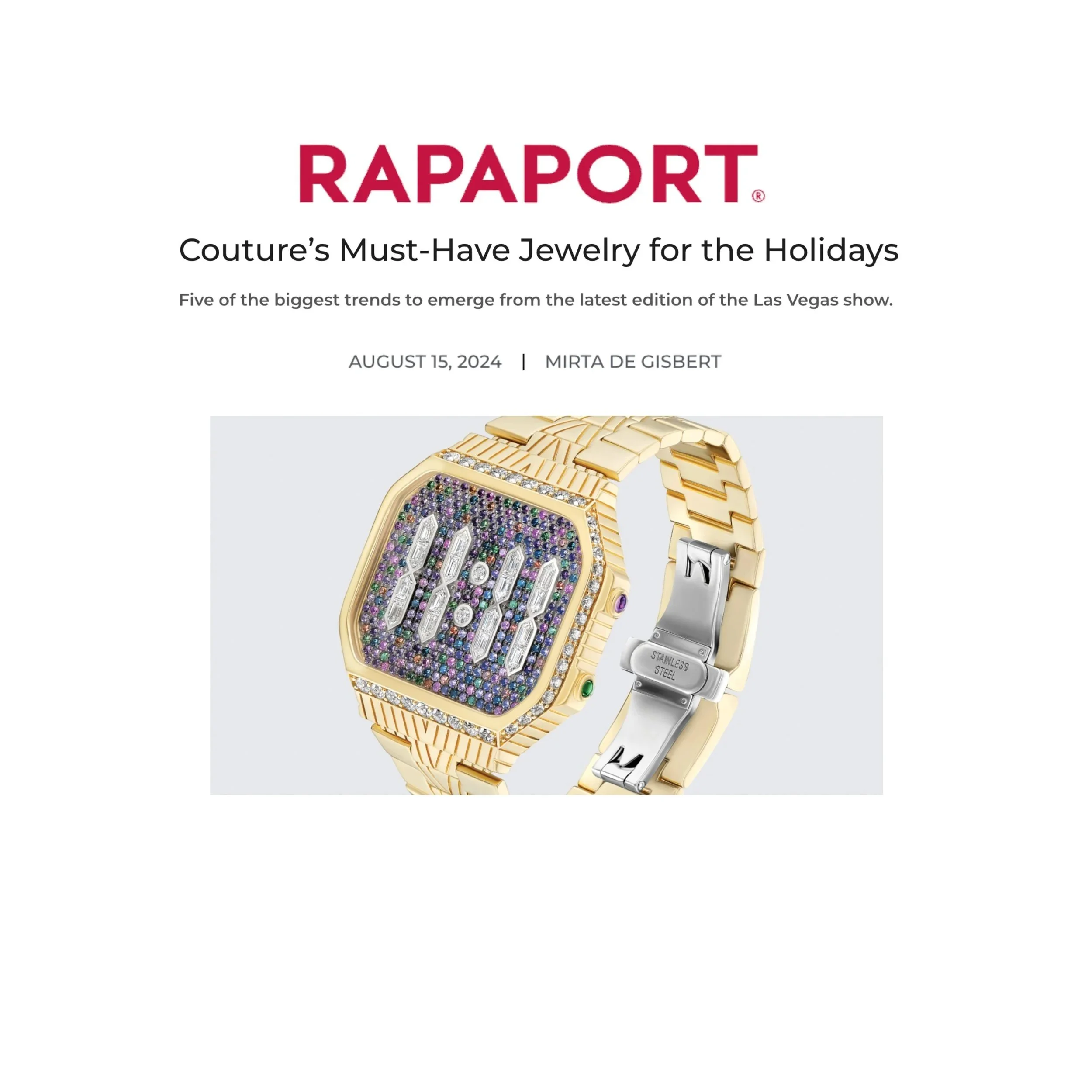 Rapaport, August 2024