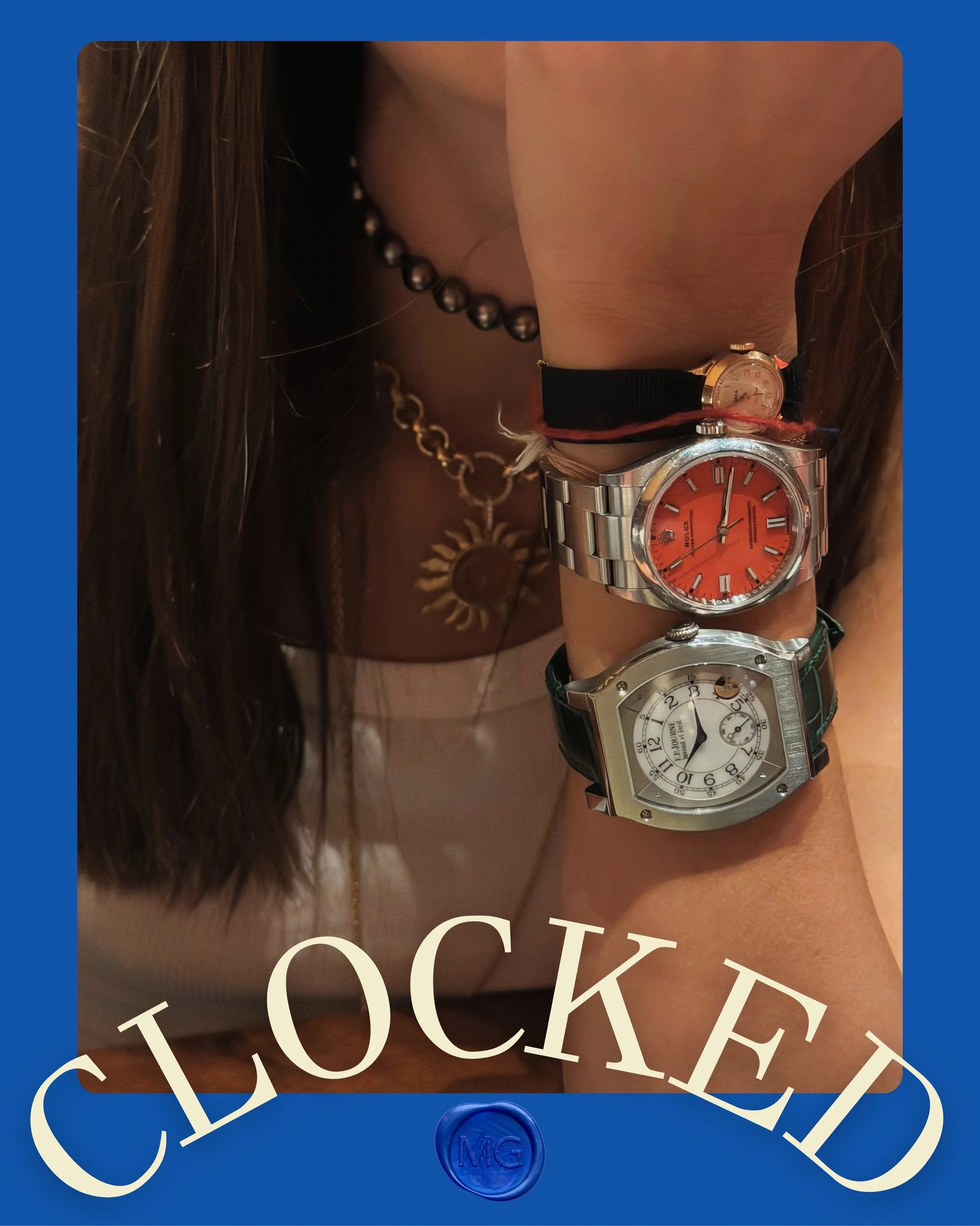 You know I&rsquo;m always spotting JEWELRY IN THE WILD, and now I&rsquo;m introducing a new series: CLOCKED

Most jewelry wearers are also wearing watches and they run the full range, from Patek to Swatch to everything in between. Since I found mysel