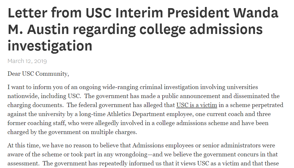 Elite Universities Respond to the College Admissions Cheating Scandal: Here’s What They Had to Say