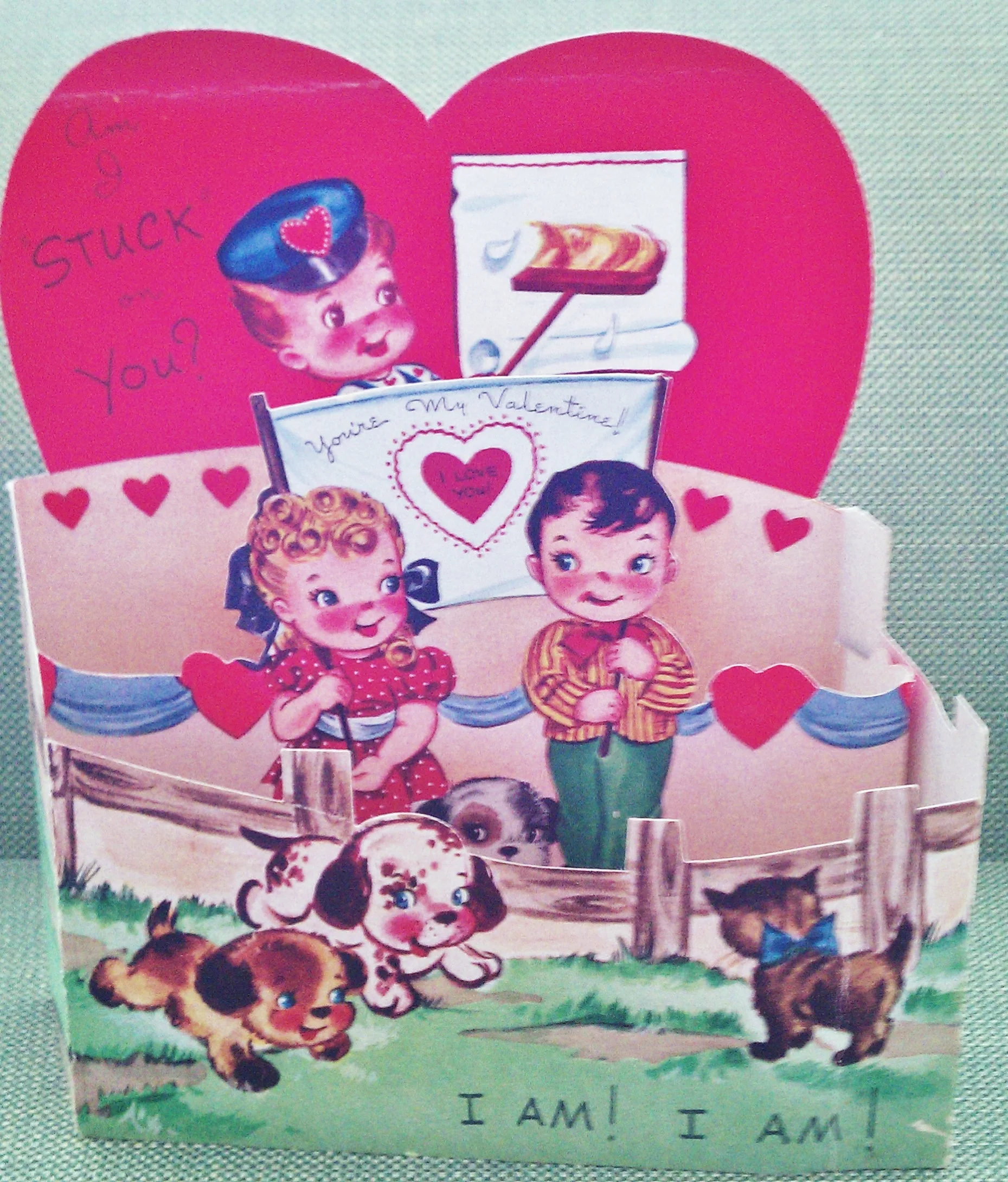 This very large fold out Valentine was saved in my baby book.