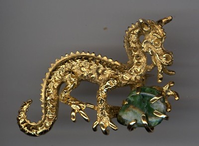 I wore this BSK dragon pin in the mid 1950s. BSK was a popular brand of the 1950s.