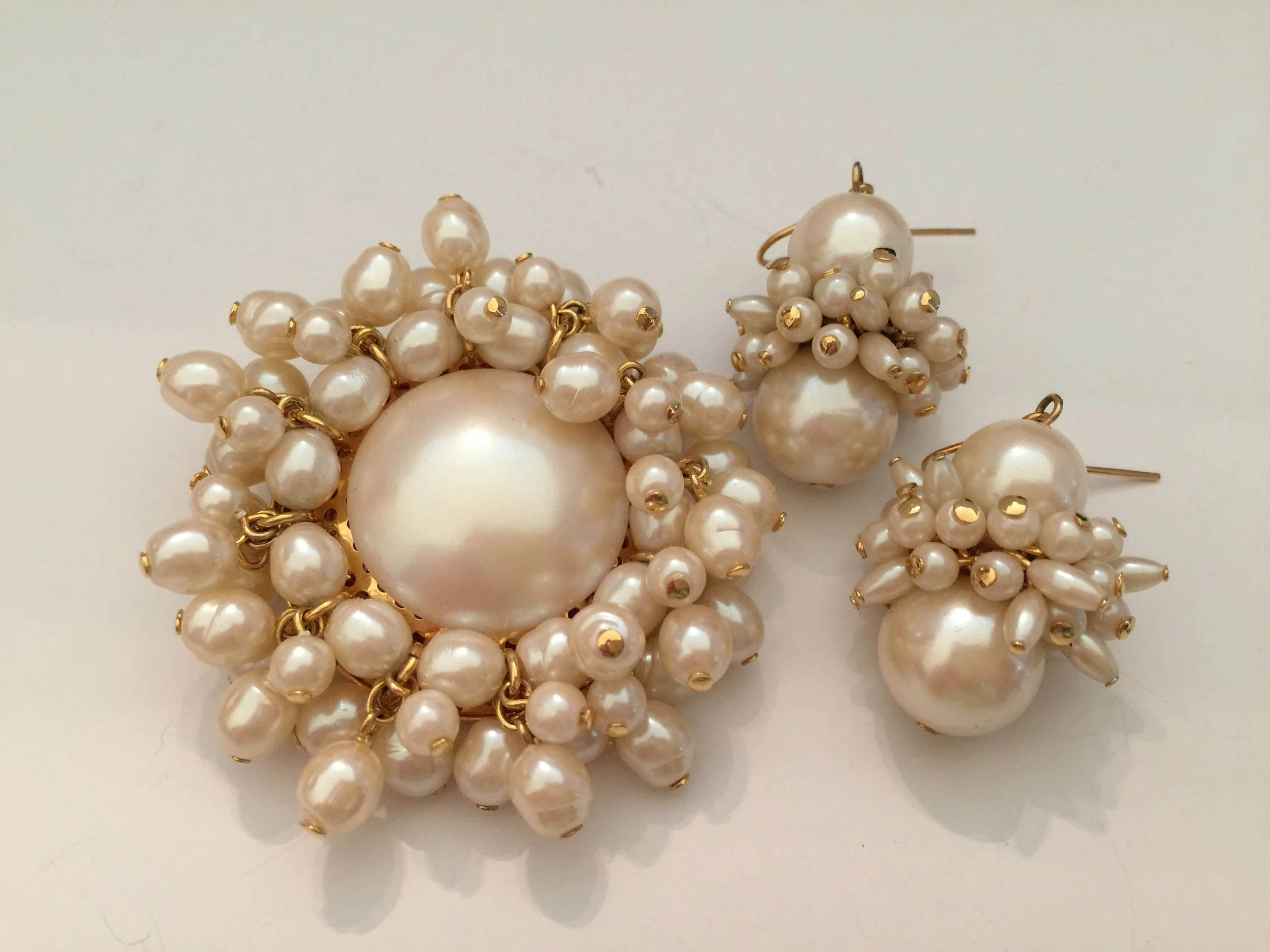 Monet pin with matching earrings