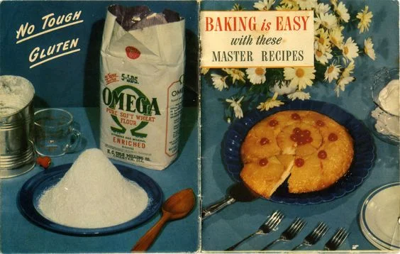 1940s ... Baking is Easy with These Master Recipes ... Omega Flour Mills ... how to make homemade basic baking mixes (somewhat like Bisquik)