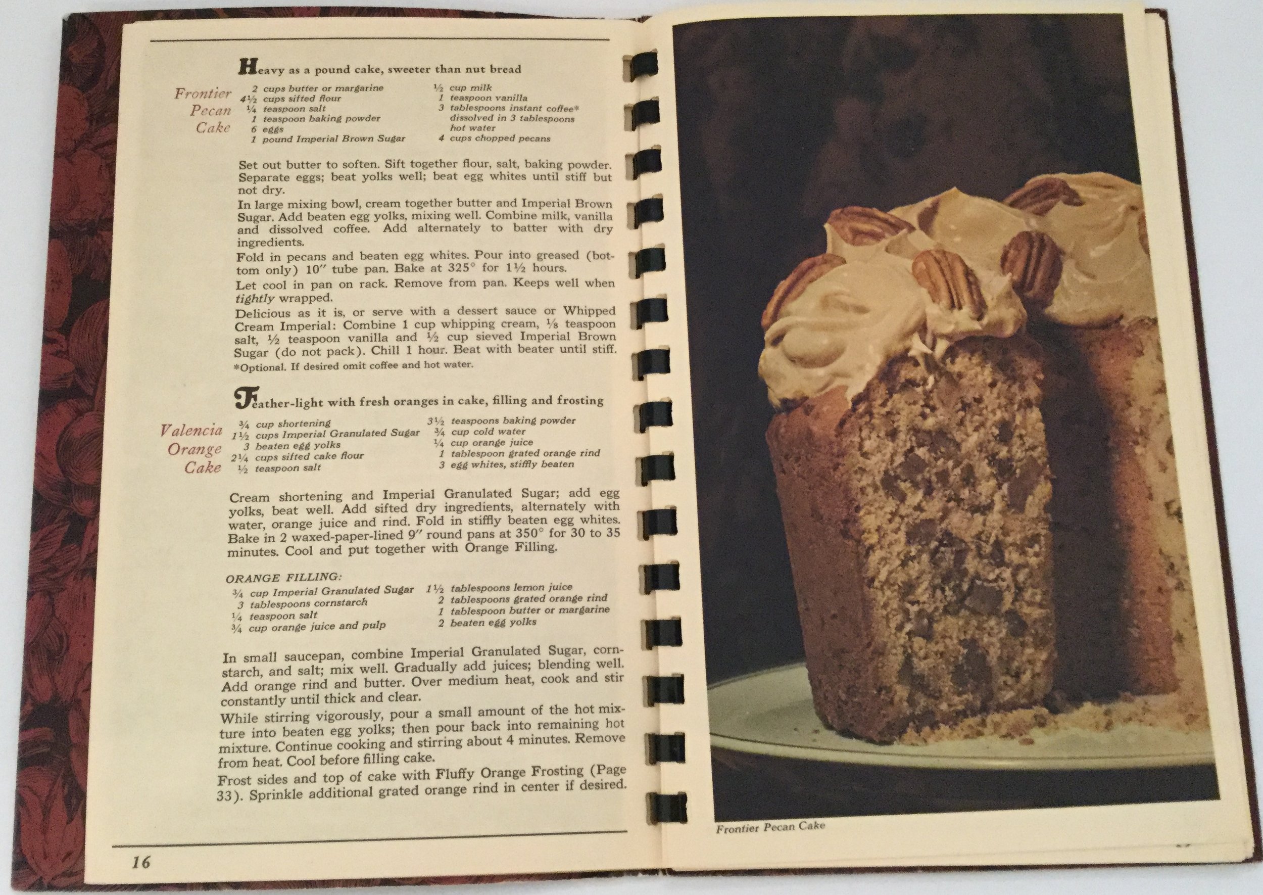 Frontier Pecan Cake from the 125th Anniversary Imperial Sugar booklet