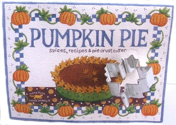 Purple Puma Company Pumpkin Pie spices and pie crust cutter ... 1994 Bark and Bradley