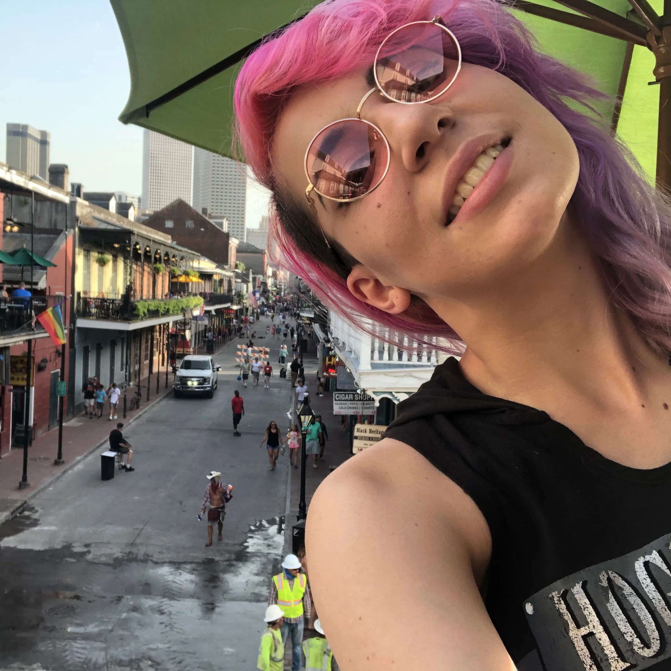 On the Tropical Isle balcony above Bourbon St.