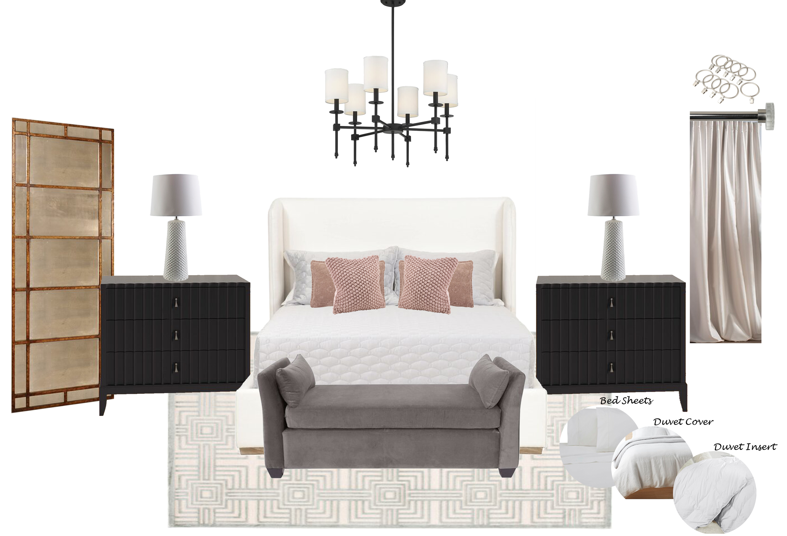 Transitional Style Neutral Bedroom