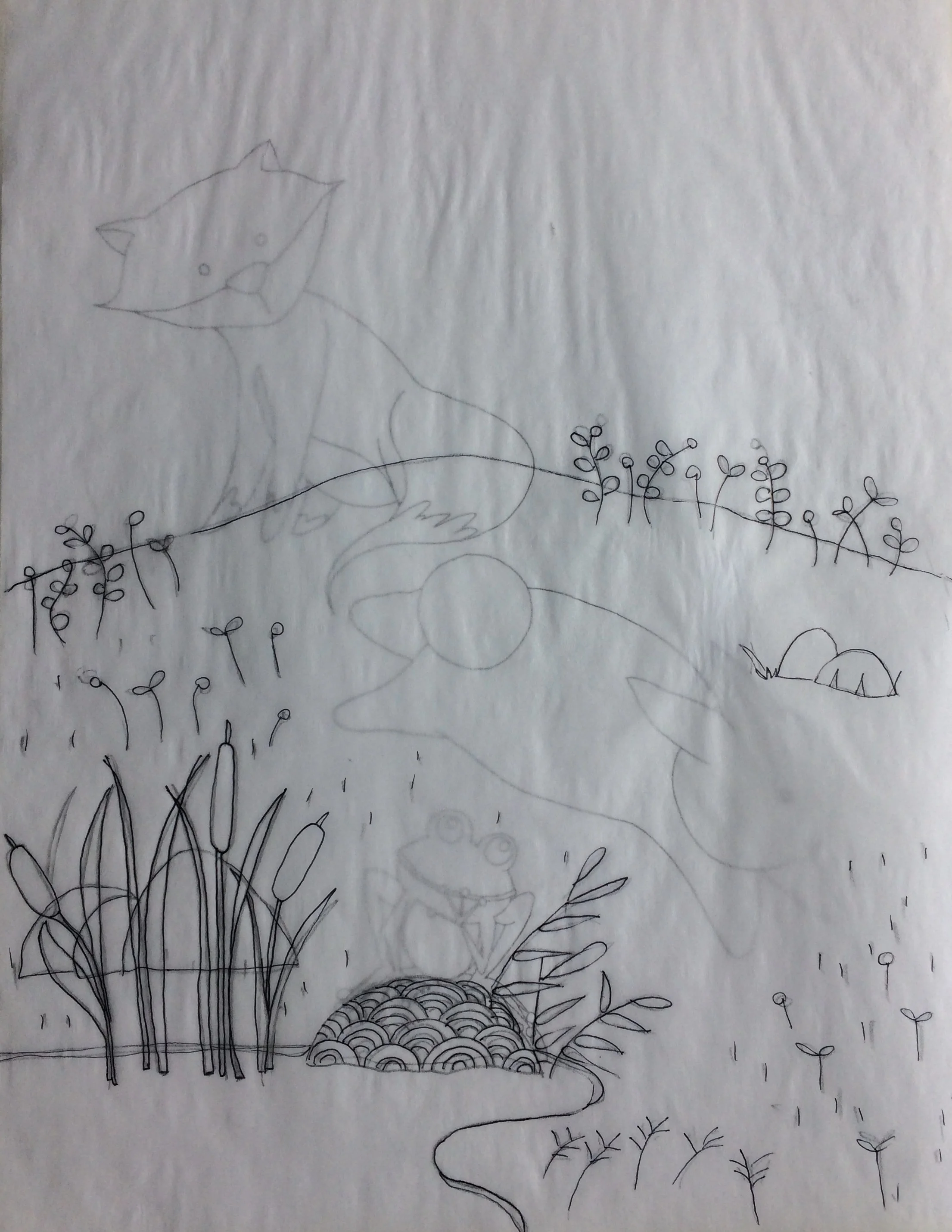 scenery drawn separate
