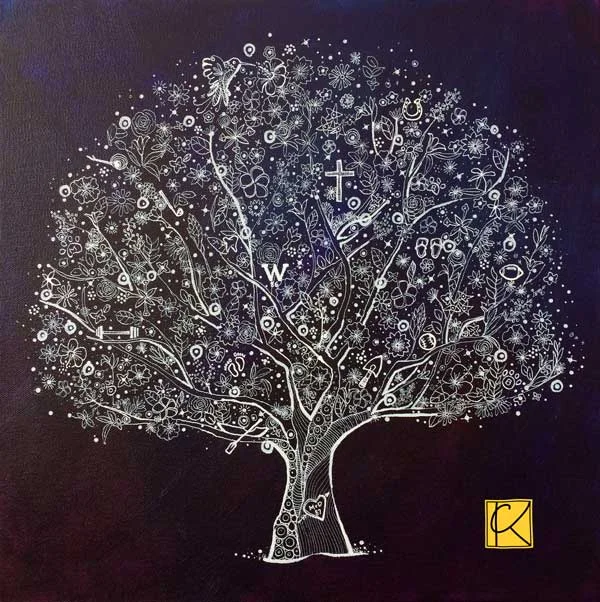 16 x 16 in acrylic on canvas