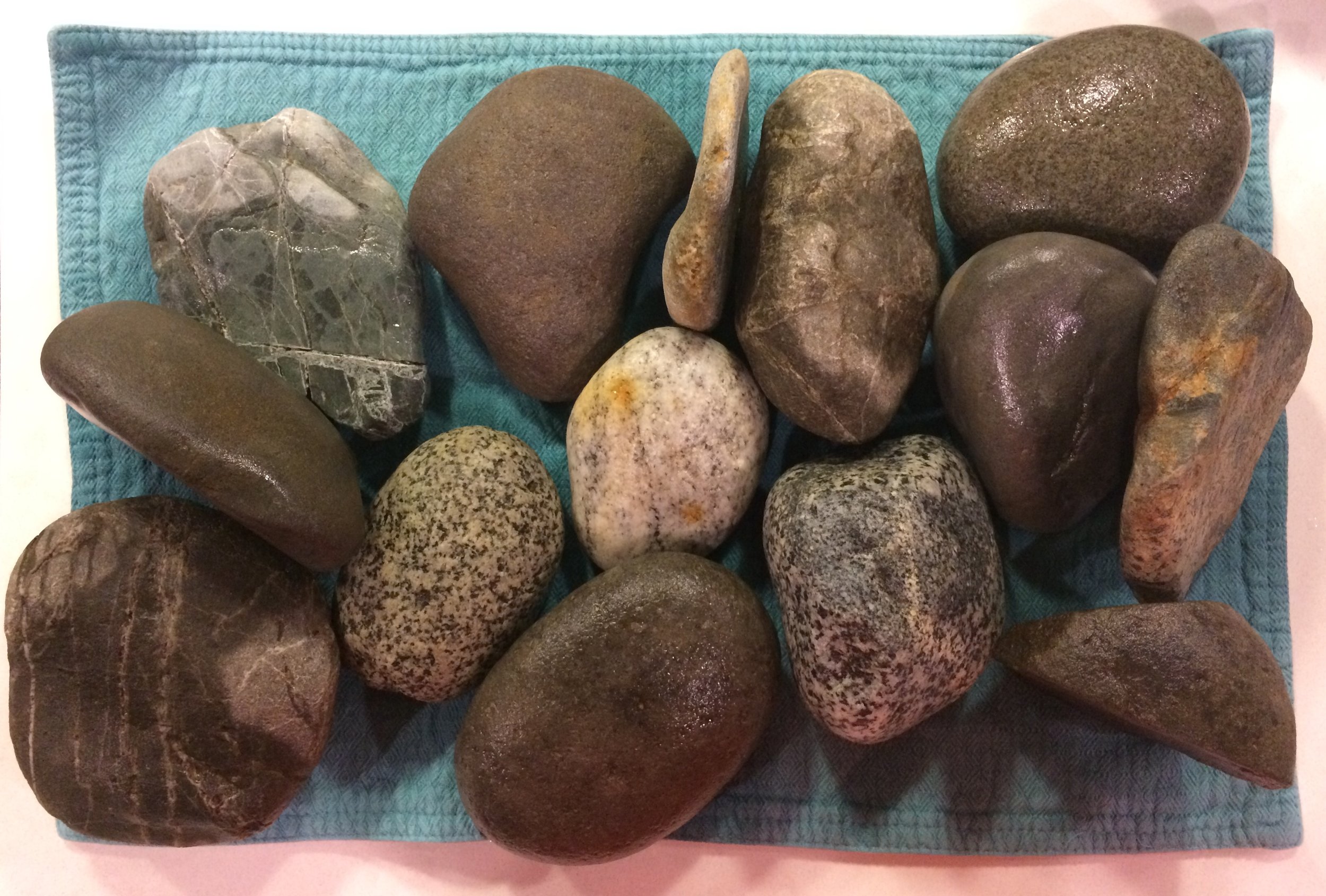 hand-washed rocks