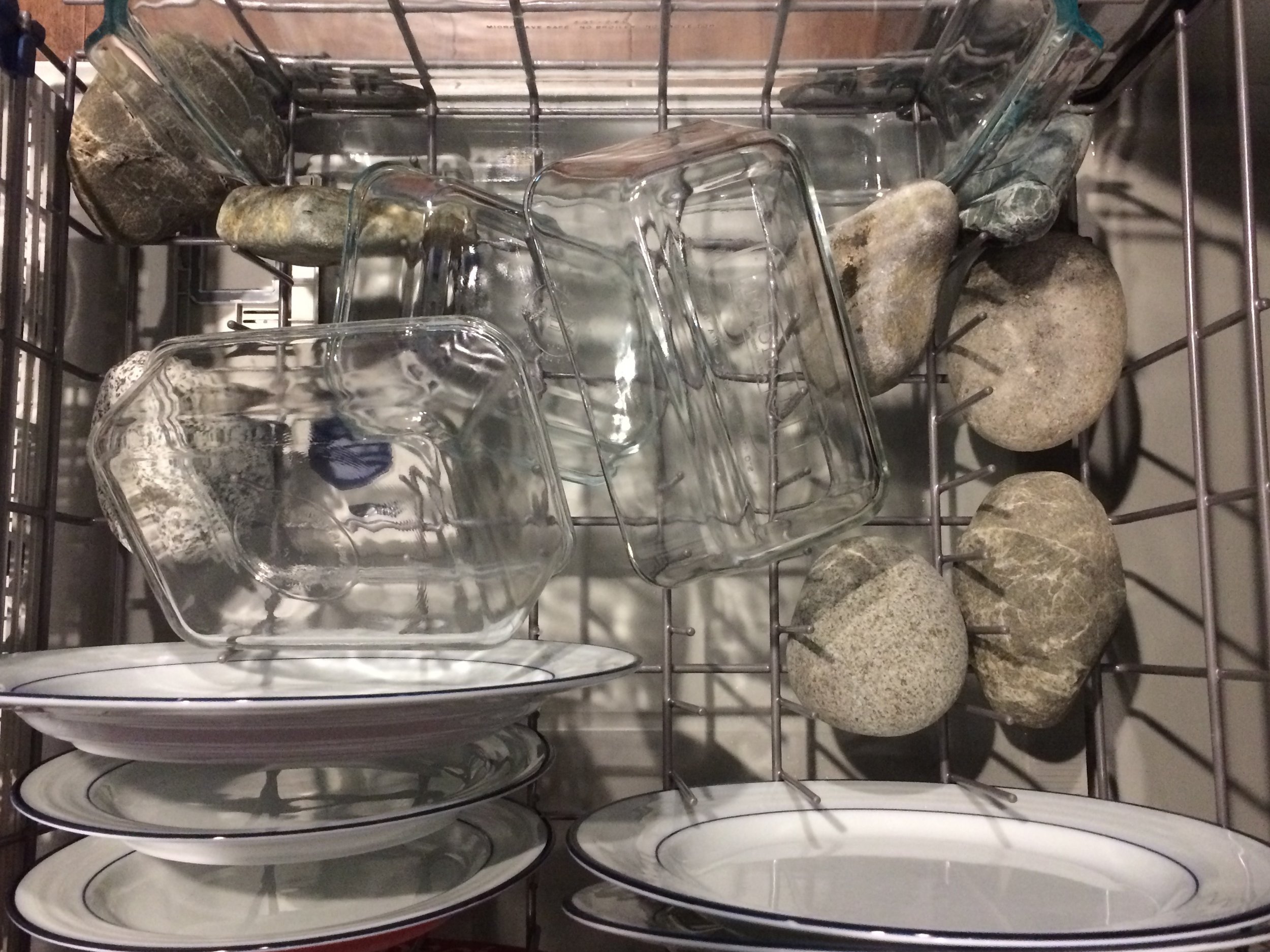 what, you don't put rocks in your dishwasher?