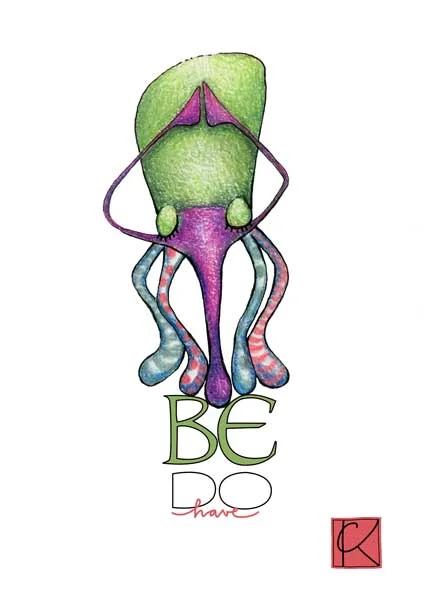 4.5 x 6 in color pencil & ink on paper, with digital lettering