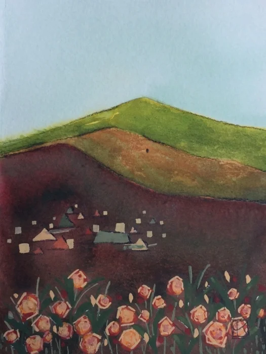 4.5x6in watercolor & gouache on paper