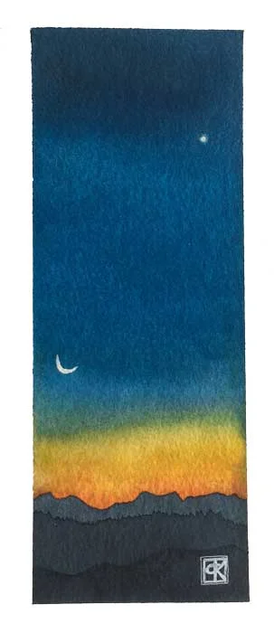 4.5x9.75 in watercolor on paper