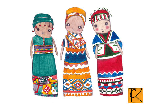 Guatemalan Worry Dolls Lesson and Art Project