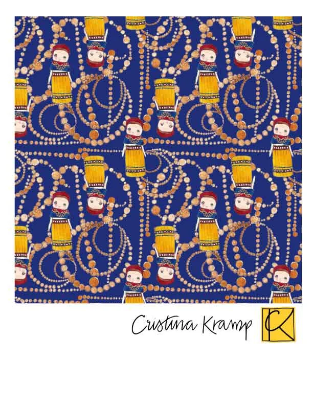 blue version golden beads