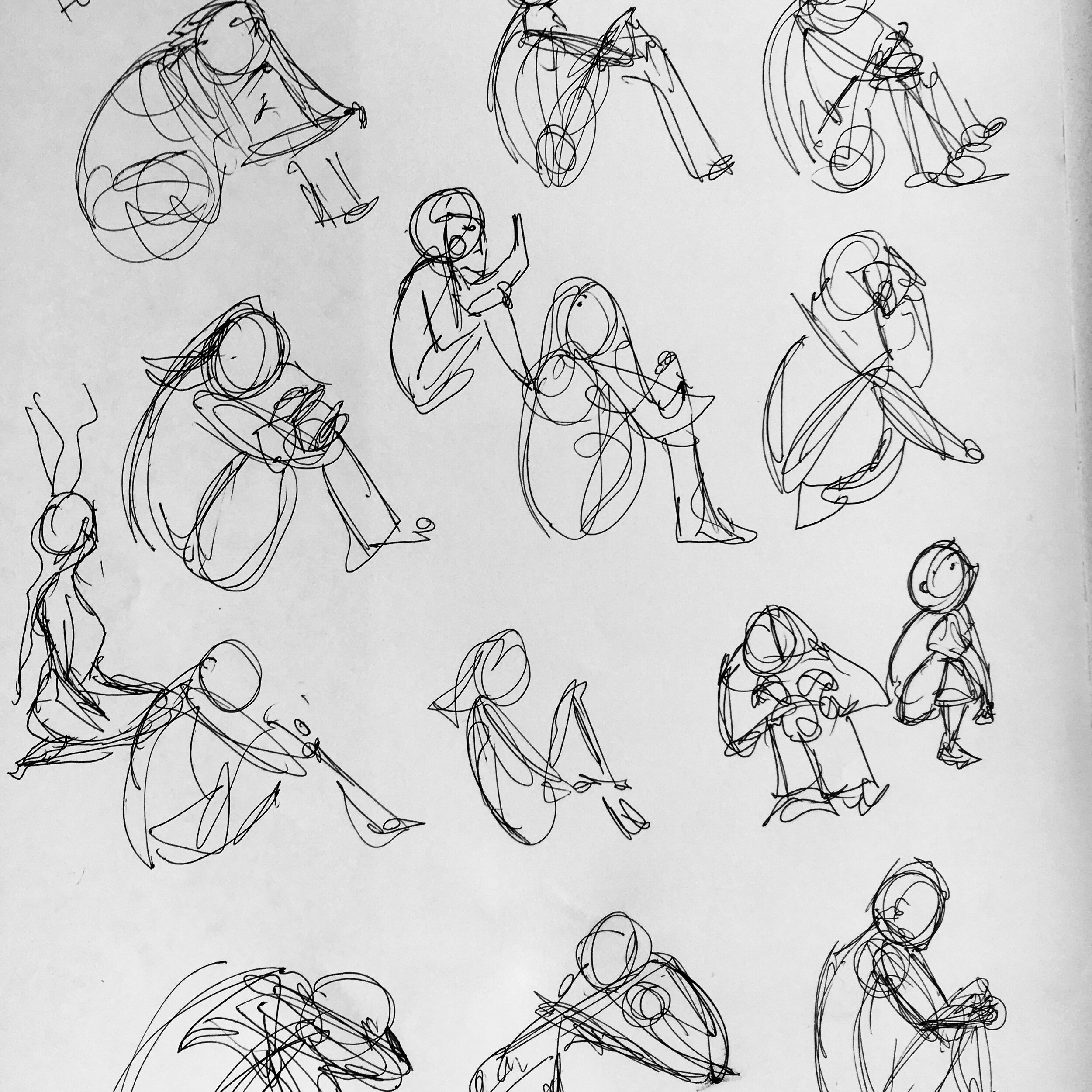 fetal pose research sketches