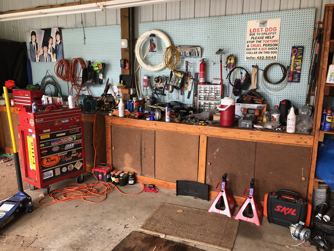Before tidying up.