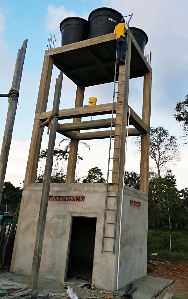 Ziora Amena - Finished construction of water tower.jpg