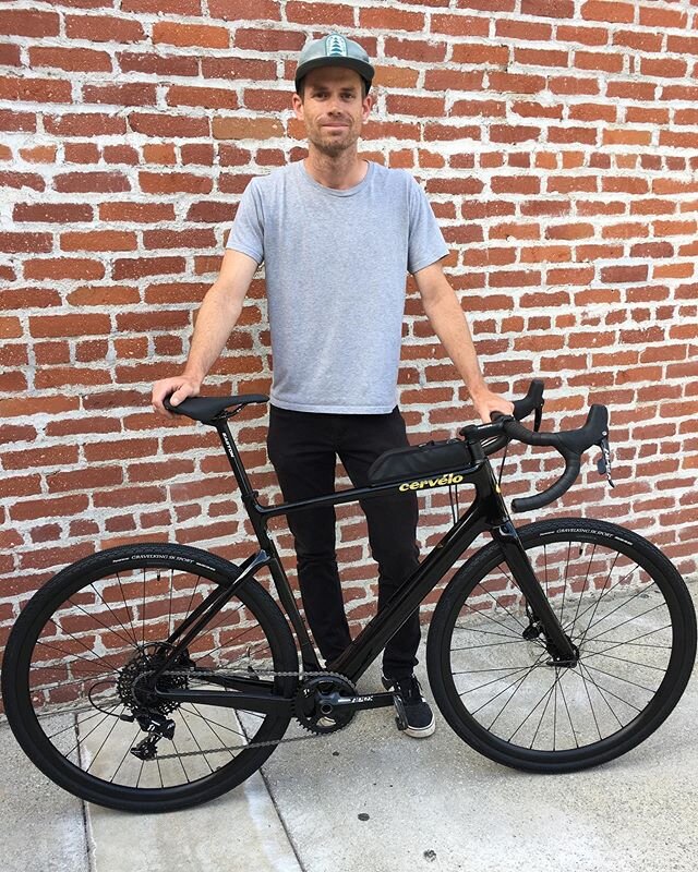 Skyler with his new @cervelocycles Aspero!  Another new stunning 2021 colorway for this model. Can&rsquo;t wait to ride with him on the Fully Loop!  #cervelo #cerveloaspero #gravelbike #zwift #zwiftcycling #gozwift