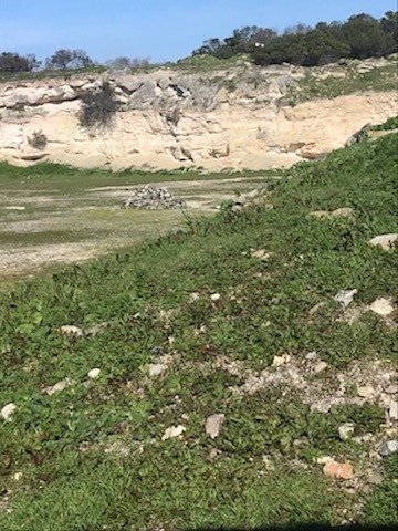 Rock memorial at the quarry to remember all the prisoners who died there. Photo: Anita Gay