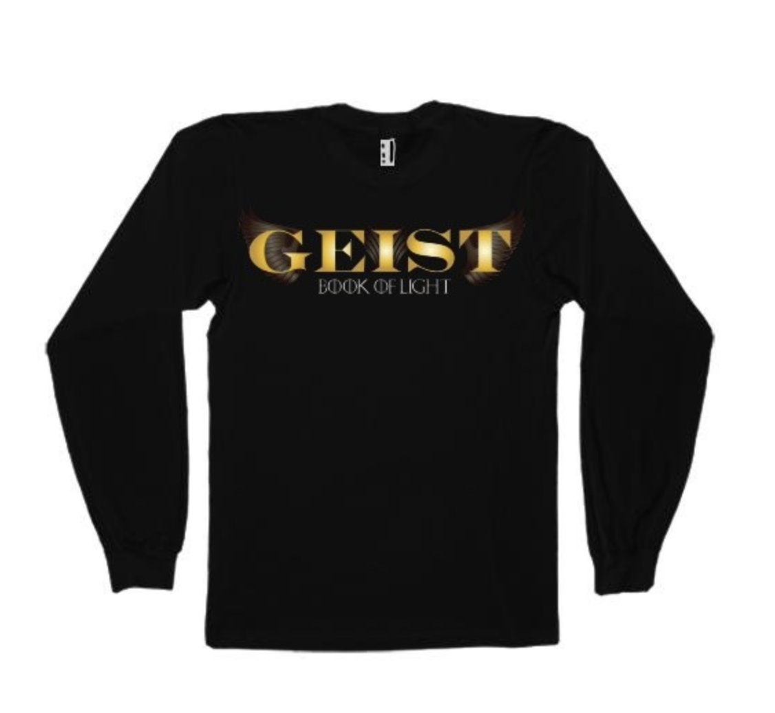 Official GEIST Book of Light Long Sleeve Black T