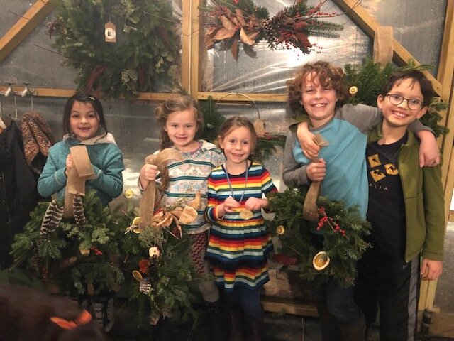 a special kids wreath workshop