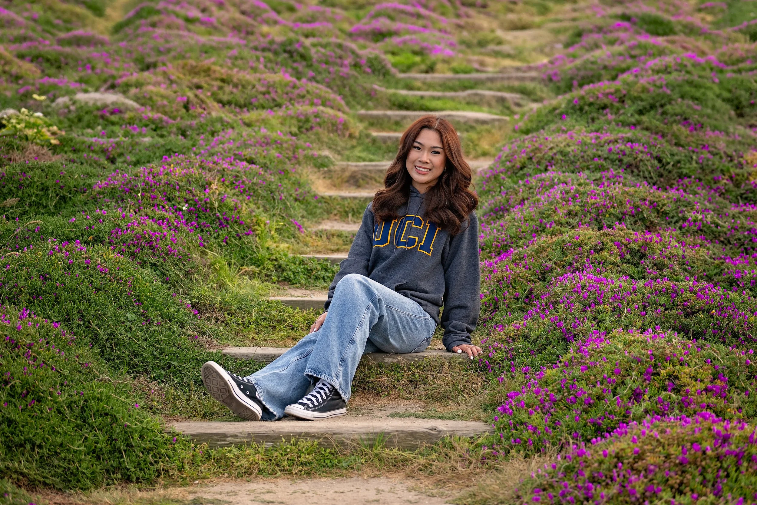 Purple Blooms &amp; Coastal Dreams | Samantha’s Senior Portrait Session | Senior Photographer