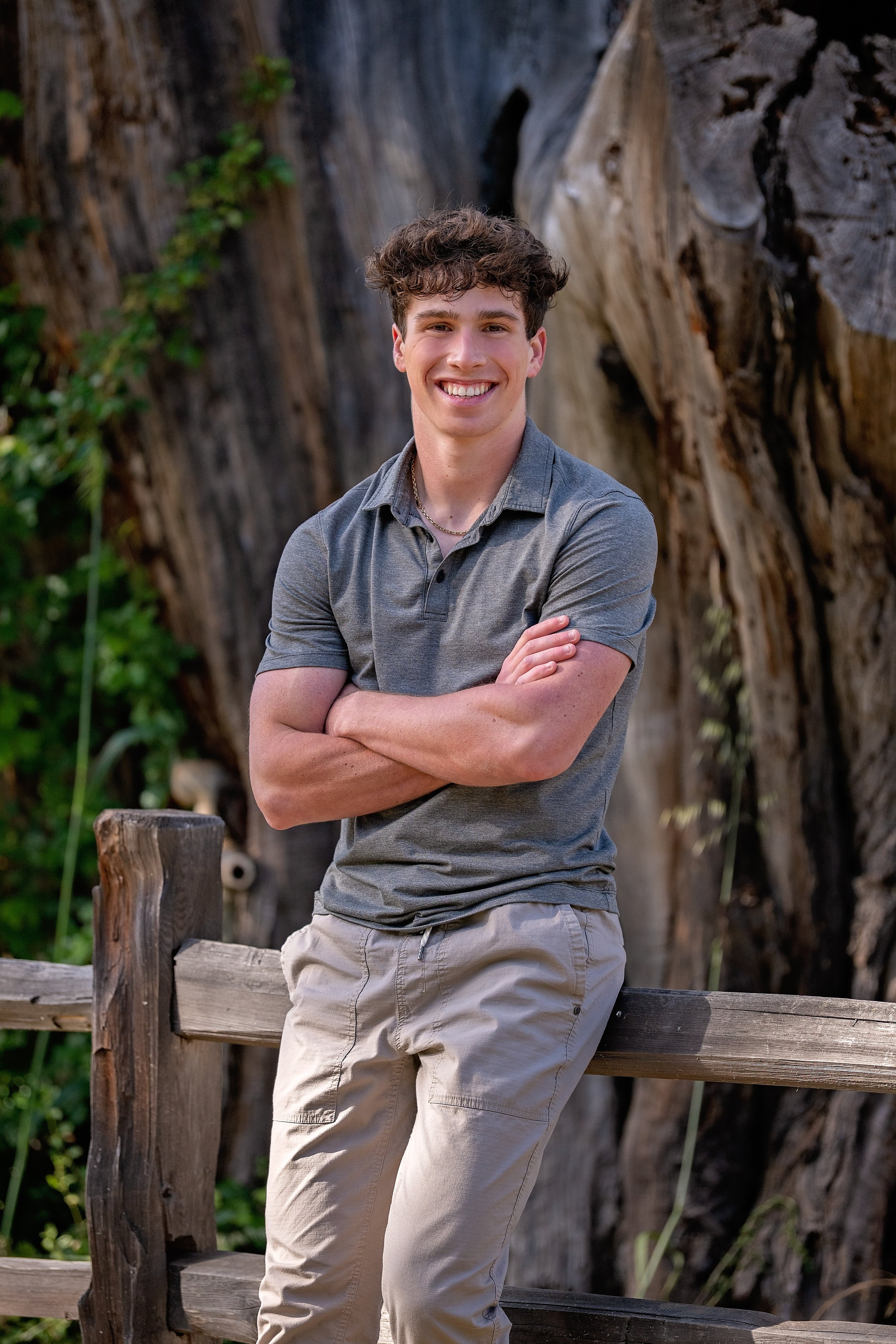 Casual boy smiling senior portraits