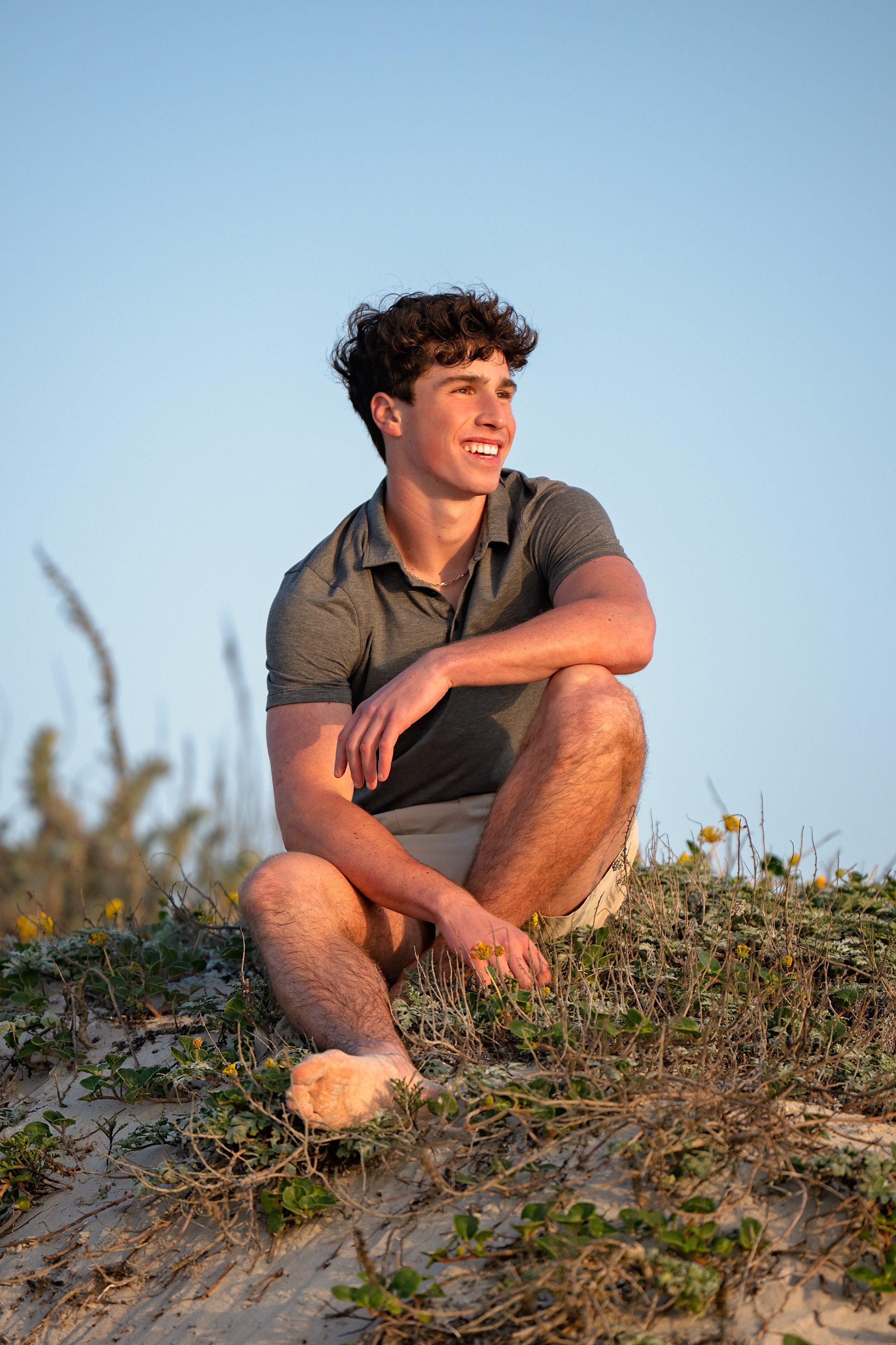 Senior Pictures in the Dunes along the beach