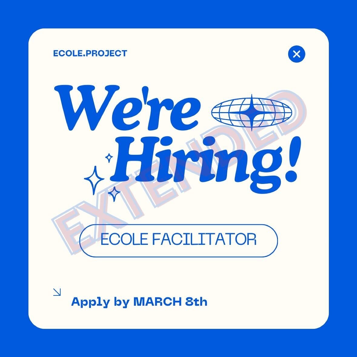 DEADLINE EXTENDED 
Interested in sustainable, collective living? 🌿
Striving to build communities of sustainably-minded people? 💗
Learning to practice anti-oppression in everyday life? ✊
Looking for ways to serve your community? 🙌

ECOLE is the pla