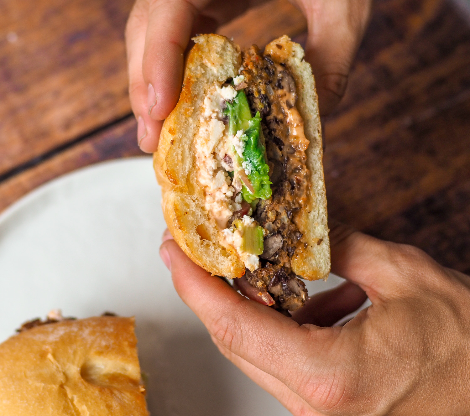 Black Bean Torta Burger
