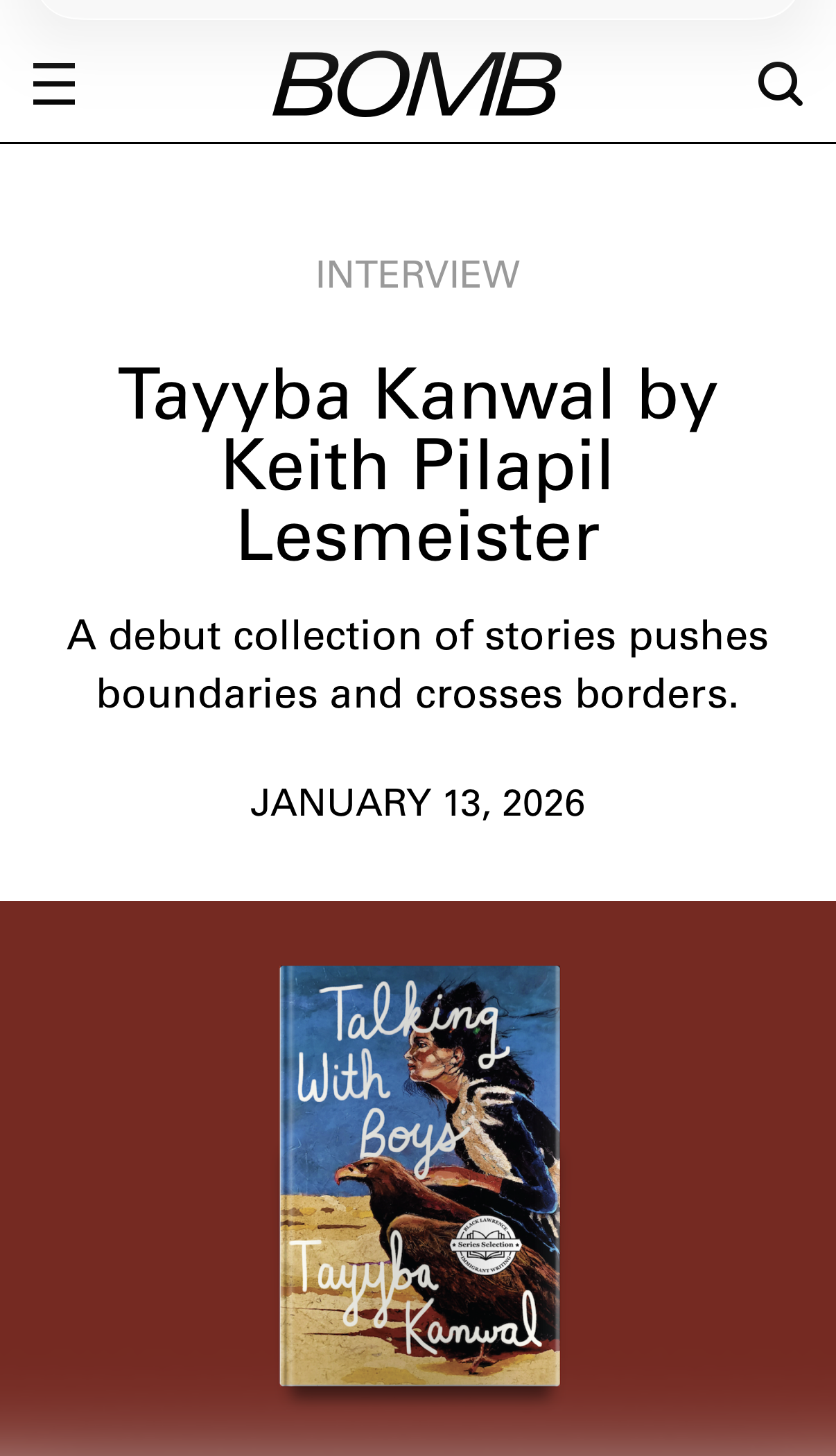 Interview: BOMB Magazine