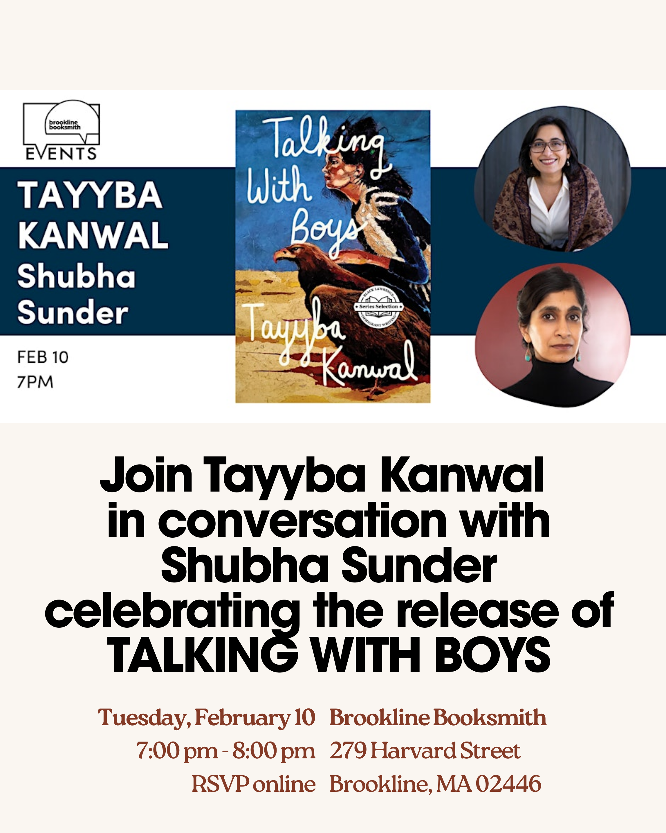 Book Talk and Signing: Boston with Shubha Sundar