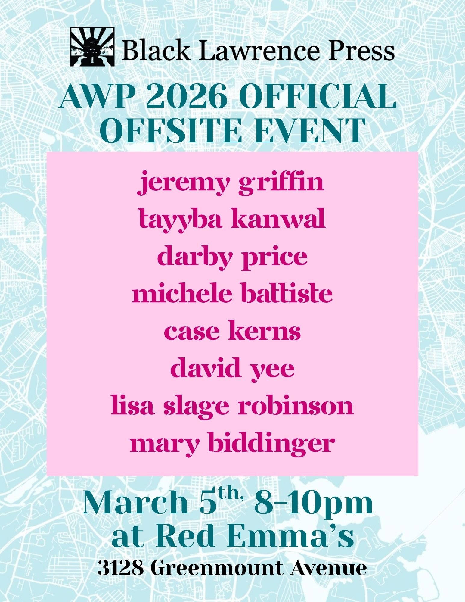 Reading &amp; Signing: Baltimore AWP 26 with Black Lawrence Press