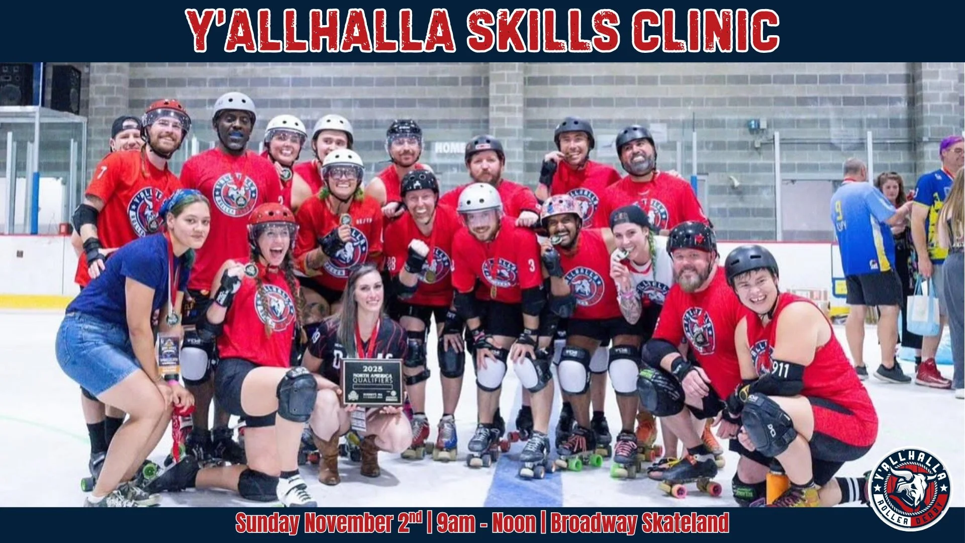 ๐จ Mark your calendars, DFW derby fam! ๐จ
๐Y’allhalla Roller Derby is hosting an all-level skills clinic on Sunday, November 2, 9:00 AM – 12:00 PM right here in the Dallas–Fort Worth area!
โค๏ธWhether you’re brand new or a se