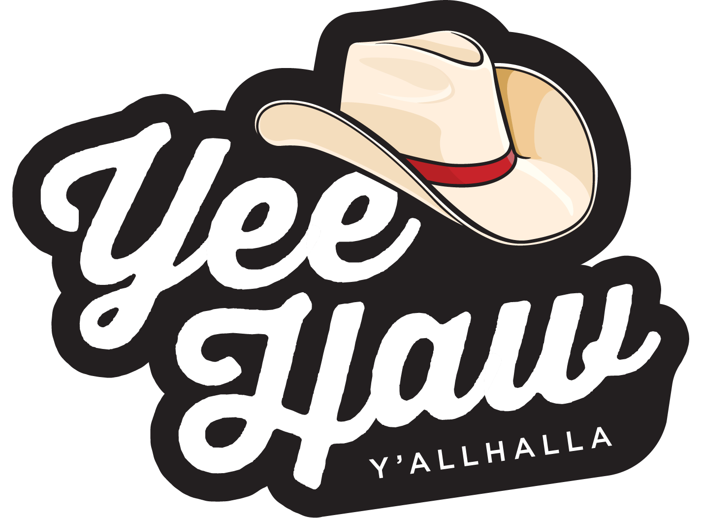 Y'allhalla Yee Haw Sticker