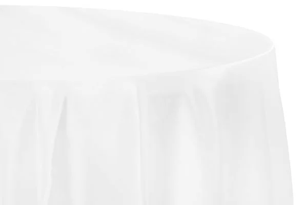 Round Satin Tablecloth - White