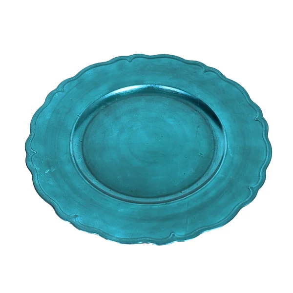 Wavy Teal Charger Plate