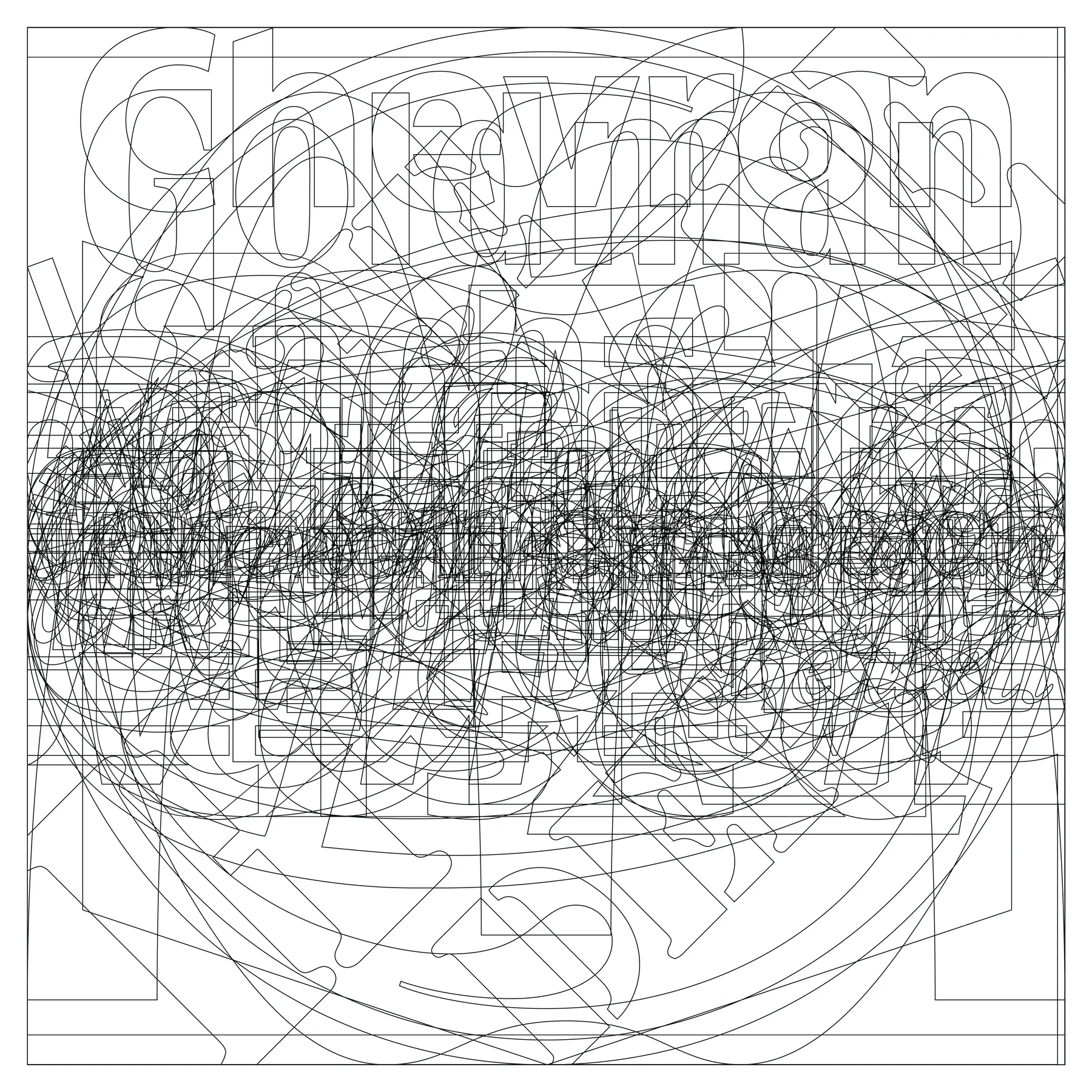 "Logos: Dow Jones Industrial Average" digital print 20"x20" 2015