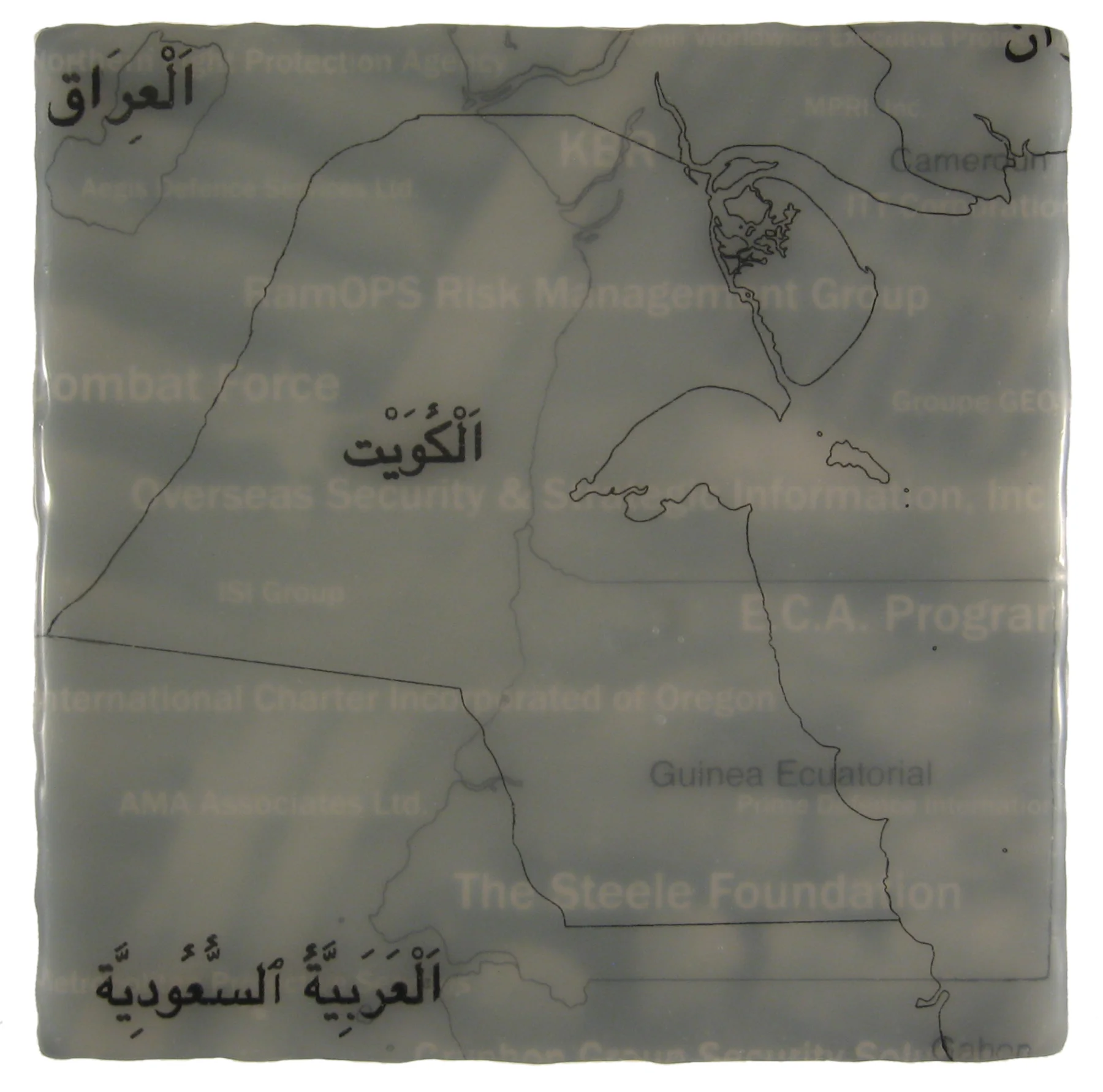 "Private Military 06" acrylic, screen print and glue on canvas 8"x8" 2010