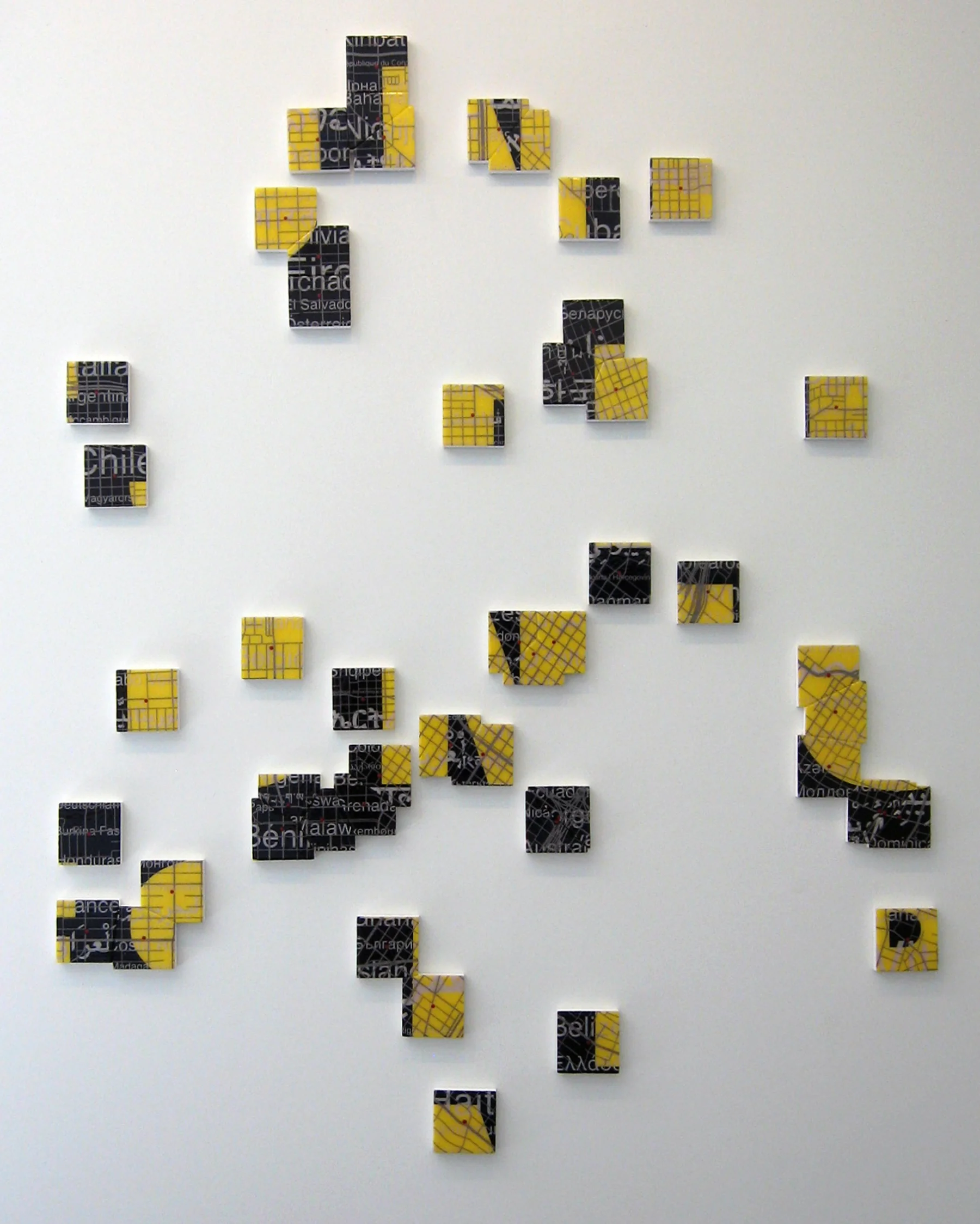 "Western Union: Houston" mixed media on panel 72"x48" 2010