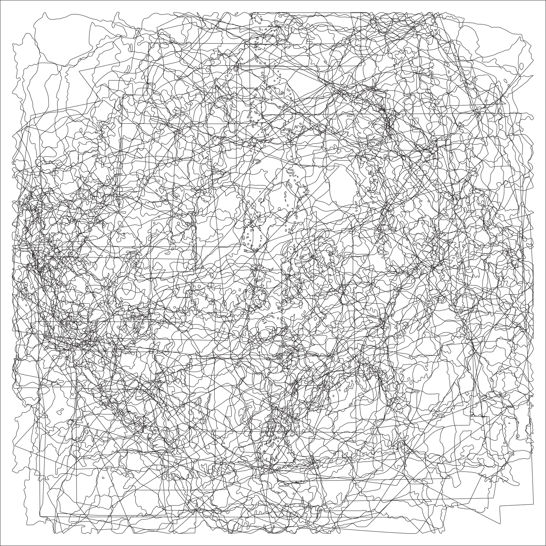 "Topography: Intergovernmental Organization: Organization of the Islamic Conference" digital print 22"x22" 2007