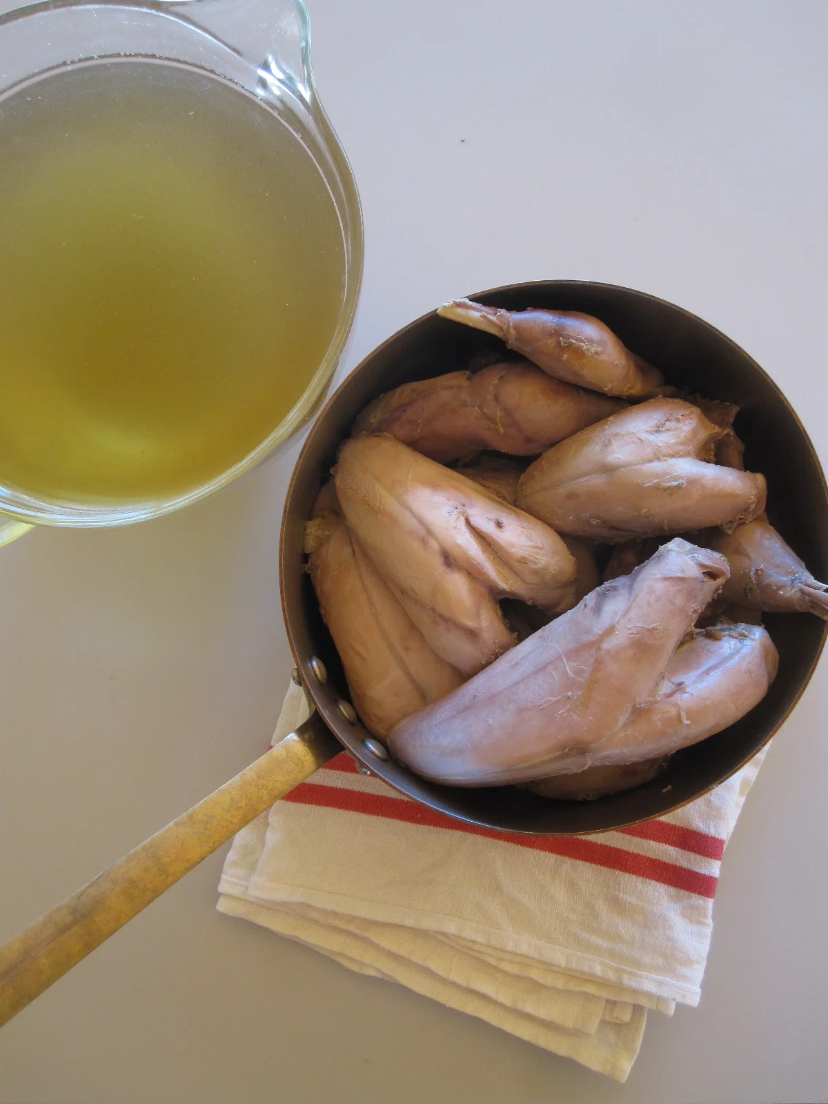 Poached birds with reserved stock.