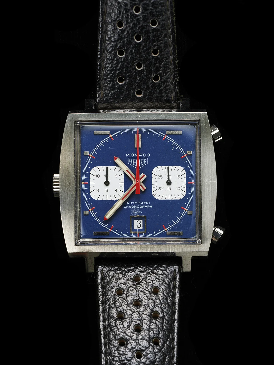 Steve Queen's Heuer Monaco prop watch from the film Le Mans
