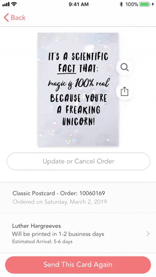 If a customer has another order that has not been printed and shipped, they have the option of updating the return address on that order too