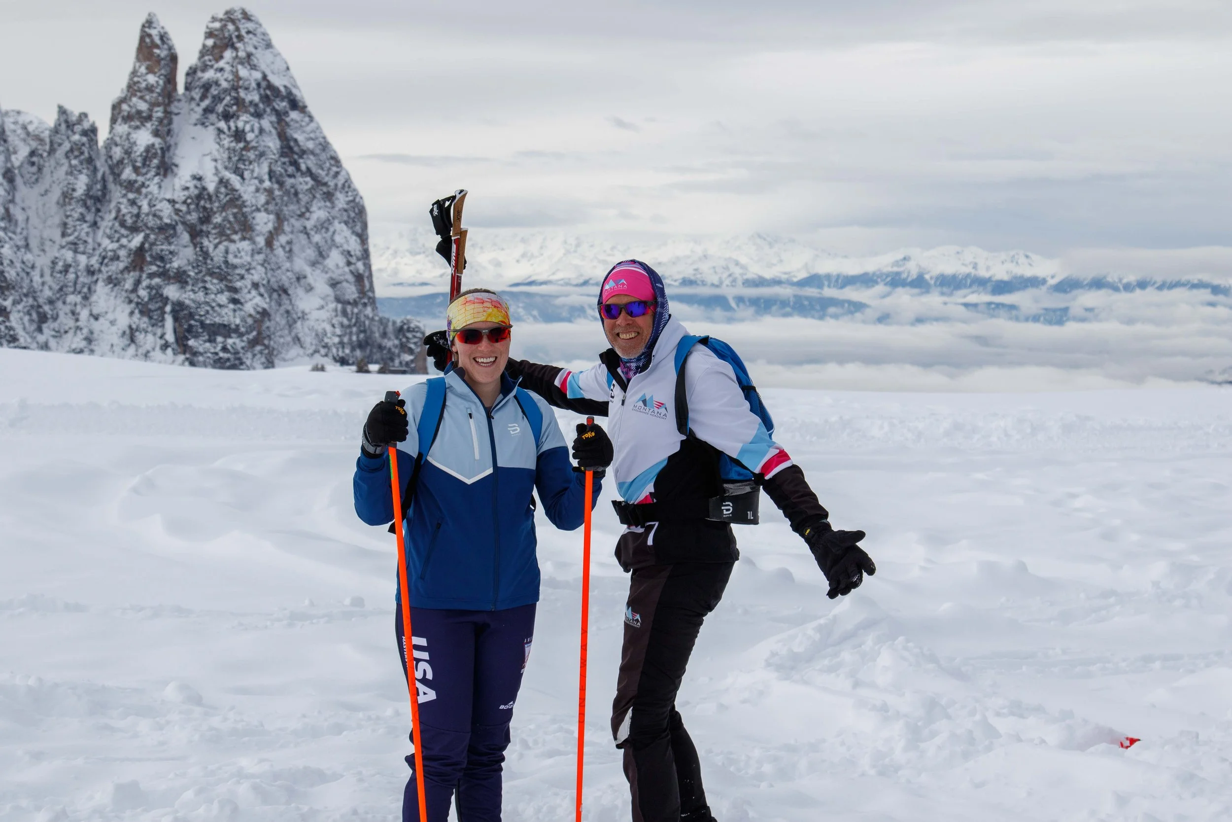 Laura and her father Greg discovering the beautiful landscapes of Seiser Alm