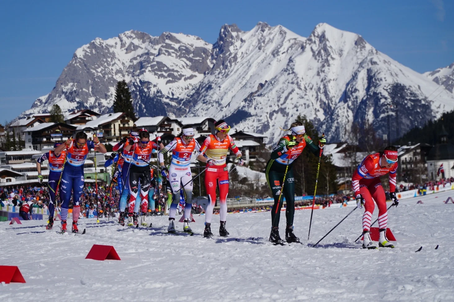 Women’s field starts in the 4 x 5km relay at the 2019 Nordic World Championships in Seefeld