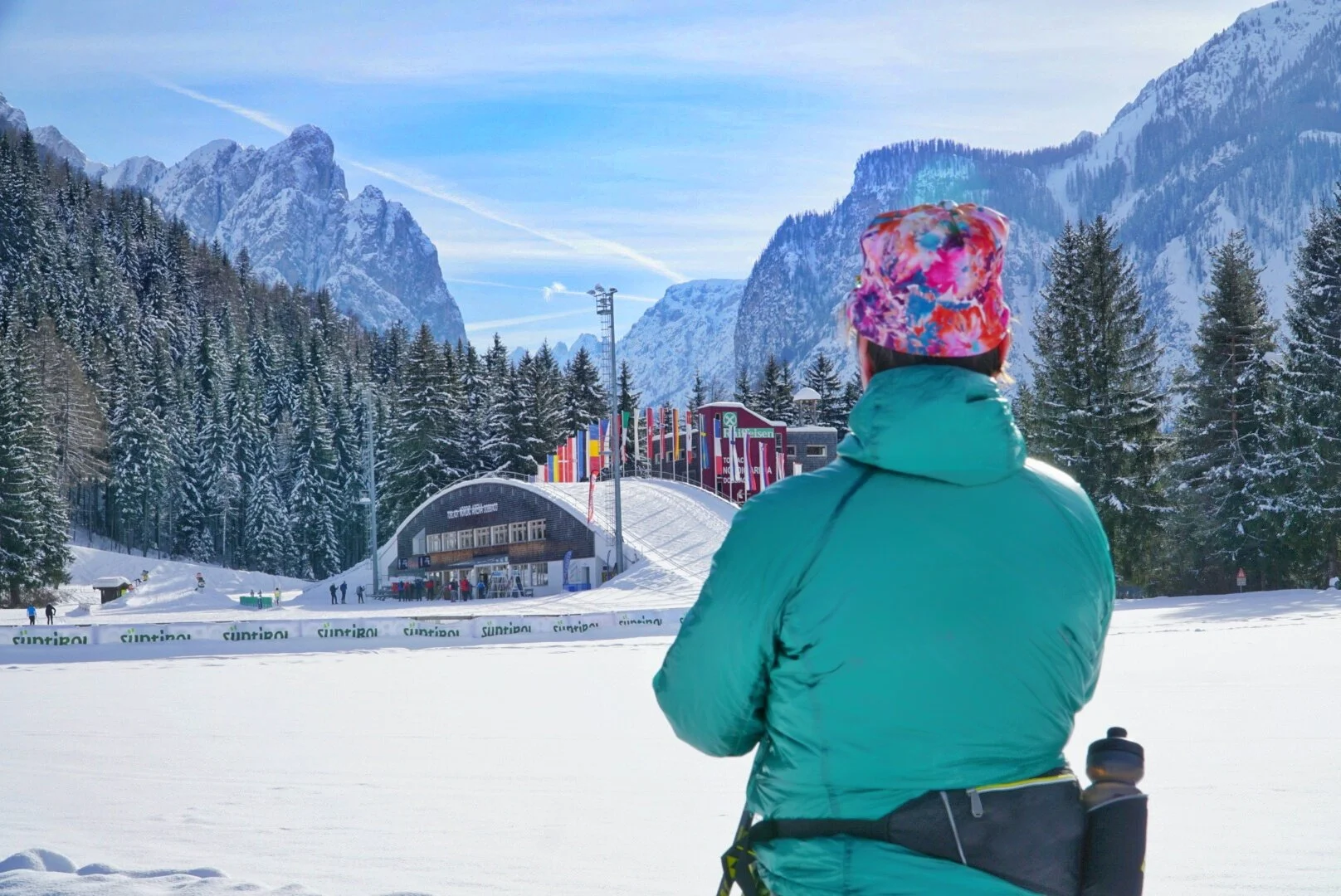 The trips are not only about racing. Trips, such as this one to the Toblach in the Italian Dolomites, feature recreational skiing through some of the most scenic villages in the Alps.